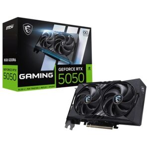 MSI VGA RTX 5050, RTX 5050 8G GAMING OC, 8GB GDDR6, HDMI/DP*3, ATX, DUAL FAN, OC Image