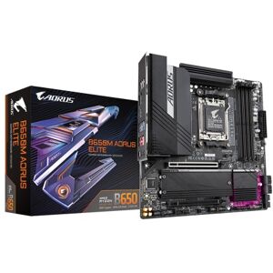 GIGABYTE B650M AORUS ELITE Scheda madre - Supporta CPU AMD Ryzen 9000, VRM a 12+2+2 fasi, fino a 8000 MHz DDR5, 1xPCIe 5.0 + 1xP Image