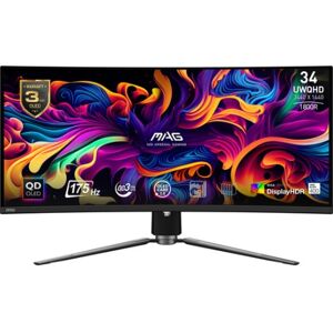 MSI MAG 341CQP QD-OLED Monitor PC 86,4 cm (34") 3440 x 1440 Pixel UltraWide Quad HD QDOLED Nero (9S6-3DD04T-001) Image
