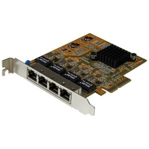 StarTech.com Adattatore Scheda di Rete Ethernet Gigabit PCI express PCIe NIC a 4 porte (ST1000SPEX43) Image