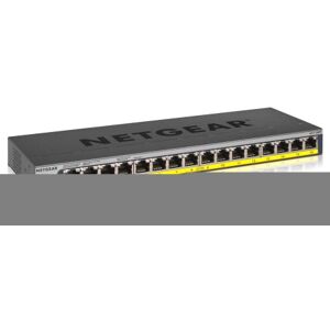 Netgear GS116PP Non gestito Gigabit Ethernet (10/100/1000) Supporto Power over Ethernet (PoE) Nero (GS116PP-100EUS) Image