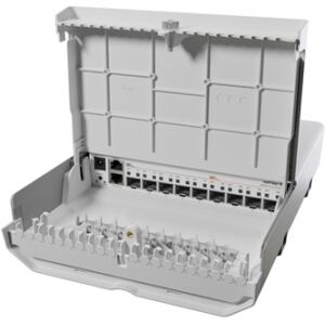 Mikrotik netFiber 9 Gigabit Ethernet (10/100/1000) Supporto Power over Ethernet (PoE) Bianco (CRS310-1G-5S-4S+OUT) Image