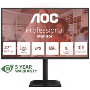 AOC E4 Q27E4U Monitor PC 68,6 cm (27") 2560 x 1440 Pixel Quad HD LED Nero Image