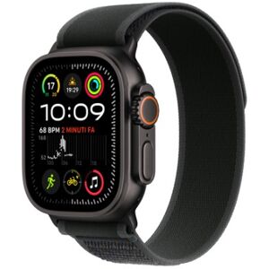 Apple Watch Ultra 2 GPS + Cellular 49mm Cassa Titanio Nero con Nero Trail Loop - M/L (MX4V3TY/A) Image
