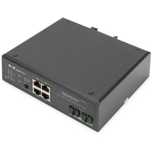 Digitus Switch PoE di rete Gigabit Ethernet a 4 porte, industriale, non gestito, 2 SFP uplink (DN-651109) Image