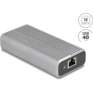 Delock USB 40 Gbps Type-C Netzwerk Adapter 10 Gigabit LAN 1 x RJ45 (64349) Image