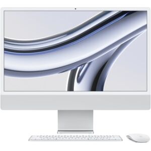 Apple iMac con Retina 24'' Display 4.5K M3 chip con 8‑core CPU e 10‑core GPU, 256GB SSD - Argento (MQRJ3T/A) Image