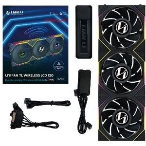 Lian-Li 12RTLLCD1W3B sistema di raffreddamento per computer Case per computer Ventilatore 12 cm Nero Image