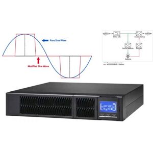 UPS 3 KVA TOWER/RACK ONLINE SERIES 9*IEC+RS232+EPO LCD CSB ADJ (650-03004) Image