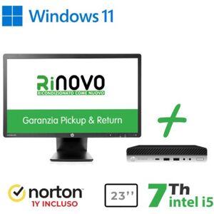 RINOVO Ultra Mini PC DM HP 600-800 G3i5-7X00t RN65534311 NORTON +MONITOR HP 23" RNE23I (RNBUNDLE45) Image