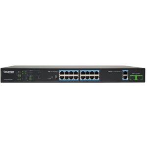 VULTECH SWITCH 16 PORTE POE+ 10/100 FE + 2 PORTE + 2 PORTE UPLINK 10/100/1000 GE + 2 PORTE UPLINK S (VS-POE2164GE-200W) Image