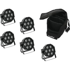 EuroLite Set 5x LED SLS-7 HCL Spot + Soft-Bag (20000427) Image