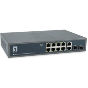 LevelOne GEP-1221 switch di rete Non gestito Gigabit Ethernet (10/100/1000) Supporto Power over Ethernet (PoE) Nero Image
