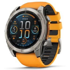 Garmin Fenix 8 3,56 cm (1.4") AMOLED 51 mm Digitale 454 x 454 Pixel Touch screen Titanio Wi-Fi GPS (satellitare) (010-02905-11) Image