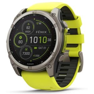 Garmin fenix 8 3,56 cm (1.4") 51 mm Digitale 280 x 280 Pixel Touch screen Titanio Wi-Fi GPS (satellitare) (010-02907-21) Image