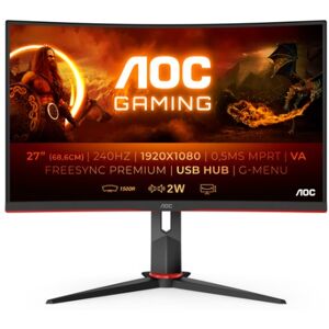 AOC G2 C27G2ZU/BK Monitor PC 68,6 cm (27") 1920 x 1080 Pixel Full HD LED Nero, Rosso Image