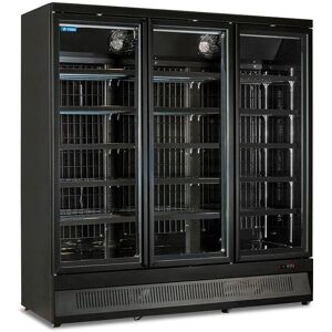Frigo murale nero no frost L 188 cm con porte battenti e temp da -18°C a -22°C serie MR Image