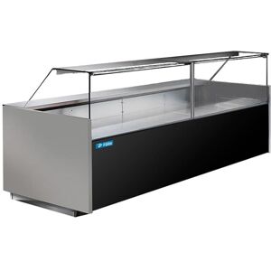 Banco espositivo neutro L248 cm con vetro dritto linea PRAGA Image