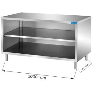 Tavolo a giorno in acciaio inox senza alzatina L2000xP700xH850 mm linea premium Image
