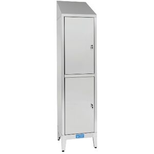 Armadio spogliatoio in acciaio inox 304 con 2 ante L500xP500xH2150 mm Image