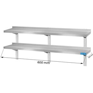 Mensola doppia in acciaio inox L600xP300xH700 mm linea premium Image