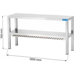 Ripiano di appoggio doppio riscaldato in acciaio inox L1200xP350xH700 mm linea premium Image