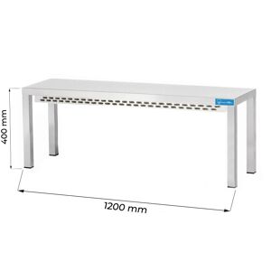 Ripiano di appoggio singolo riscaldato in acciaio inox L1200xP350xH400 mm linea premium Image