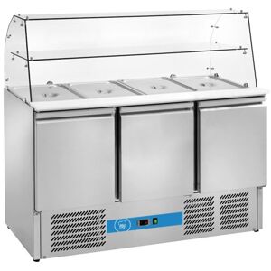 Saladette a refrigerazione statica con n° 3 porte e vetro curvo temp da +2°C a +8°C Image