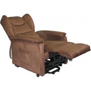 Relax e Design IVA 4% Poltrona Relax Lift (alzapersona) 2 motori mod. EMMA (Microfibra marrone cons 5 giorni) Image
