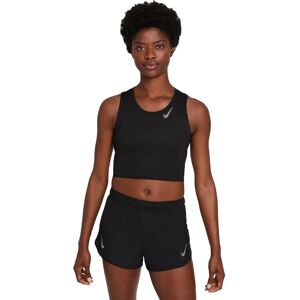 Nike Crop Top Running Fast Nero Reflective Argento Donna L Image