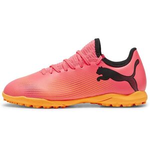 Puma Future 7 Play Tt Arancio Nero Scarpe Da Calcio Bambino EUR 38.5 / UK 5.5 Image
