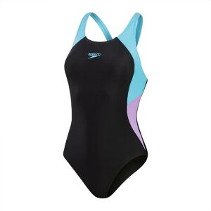 Speedo Costume Intero Piscina Colourblock Nero Azzurro Donna 40 Image