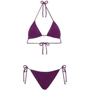 Effek Bikini Triangolo con Slip Regolabile Lurex Fucsia Donna M Image