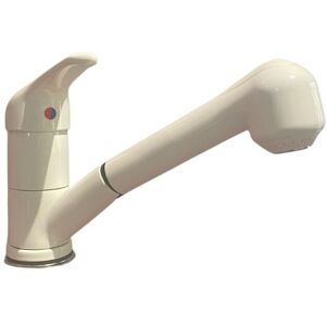 PAINI FRANCE ROBINETTERIE Miscelatore da cucina con doccetta estraibile colore bianco - Paini Mixo 45WH568TCZ Image