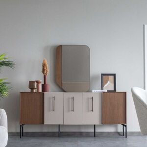 TOSCOHOME Madia con 5 ante colore beige e kaplan 195x83,5H cm - Dobi Image