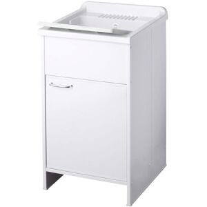 TOSCOHOME Mobile lavatoio in PVC colore bianco 45x50 cm - Laden Image