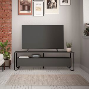 TOSCOHOME Mobile porta Tv 150x45h cm con due ante colore antracite - Cornea Image