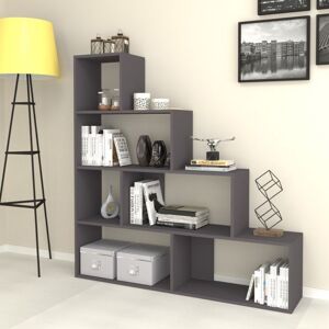 TOSCOHOME Libreria a scala 145x145 cm in legno colore beton - Alis Image