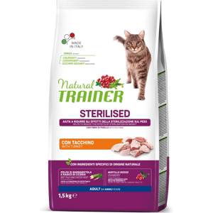 Trainer - Nova Food Natural Trainer gatto adulto Sterilizzato con Tacchino 1,5 Kg 1.50 kg Image