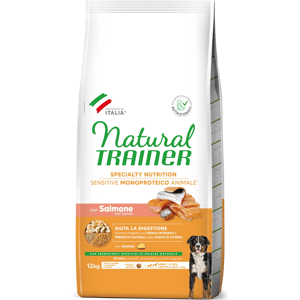 Trainer - Nova Food Natural Trainer Sensitive No Gluten Cane Adulto Medium e Maxi Salmone 3 Kg 3.00 kg Image