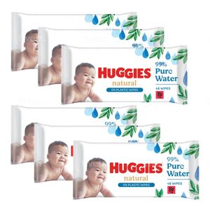 Huggies - Natural - 0% Plastic - Billendoekjes - 288 babydoekjes - 6 x 48 Image