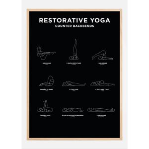 Bildverkstad Restorative Yoga - Black Poster Image