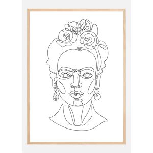 Bildverkstad Frida Kahlo - Thin Line Art Poster Image