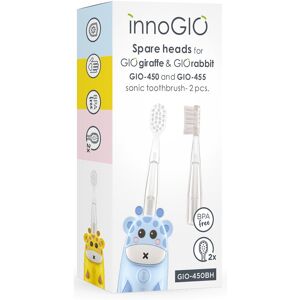 innoGIO GIOGiraffe & GIORabbit Spare Heads Transparent Vervangende Opzetstuk voor Tandenborstel voor Kinderen GIOGiraffe & GIORabbit Sonic Toothbrush 2 st Image