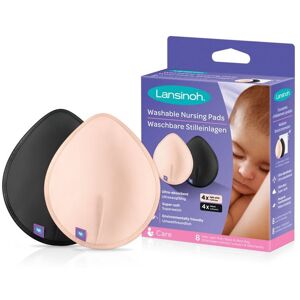 Lansinoh Breastfeeding Washable Nursing Pads stoffen zoogcompressen Light Pink + Black 2x4 st Image