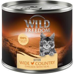 6x200g Kitten Wide Country Kalf & Kip Wild Freedom Kattenvoer Image
