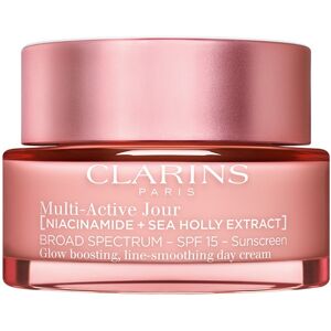 Clarins Multi-Active Glow Boosting, Line-Smoothing Day Cream All Skin Types 50mL SPF15 Image