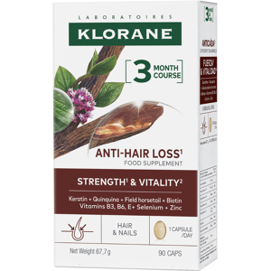 Klorane Quinine Anti-Hair Loss Food Supplement 90 caps. Image