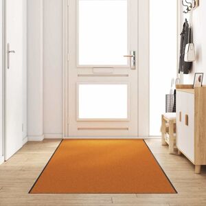 vidaXL Deurmat Anders Oranje en Zwart 120 x 350 cm Polyamide en PVC Image
