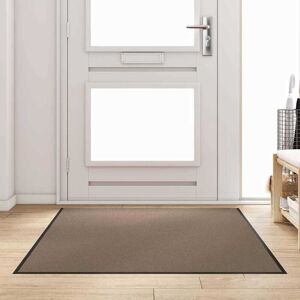 vidaXL Deurmat Beige en zwart 120 x 180 cm Polypropyleen en vinyl Image